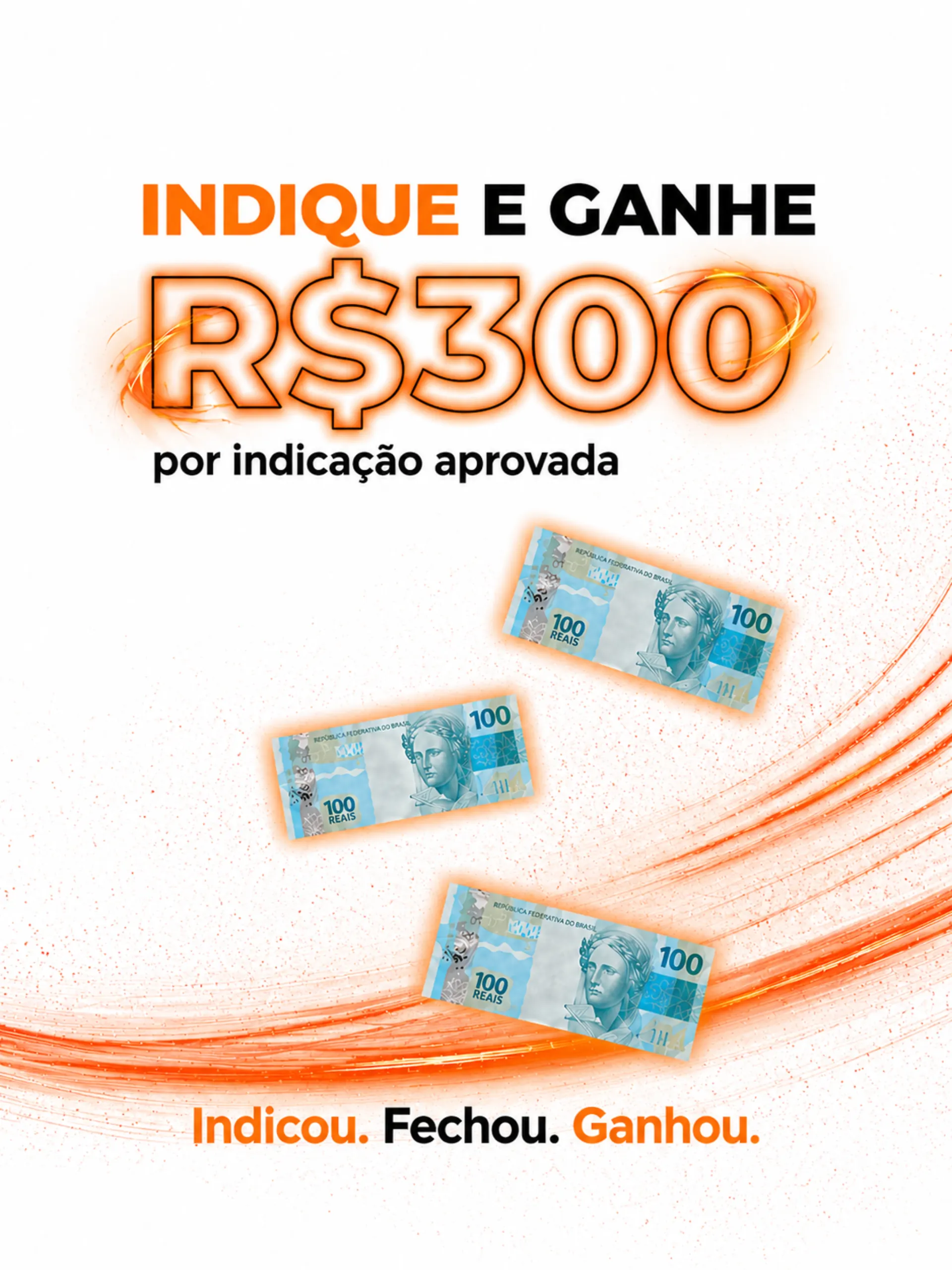 Indique e ganhe R$300 por indicação aprovada — SEC Energia Solar